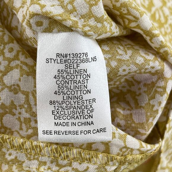 DANIEL RAINN Blouse Size Small NWT Trinity Floral Linen Blend Peasant Top Boho - Picture 12 of 13